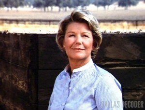 Barbara Bel Geddes, Dallas, Ellie Saves the Day, Miss Ellie Ewing
