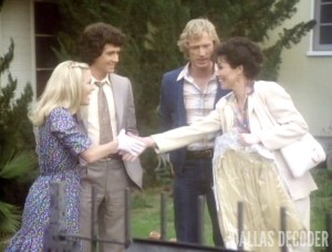 Bobby Ewing, Dallas, Gary Ewing, Joan Van Ark, Karen Fairgate, Knots Landing, Michele Lee, Pilot, Ted Shackelford, Joan Van Ark