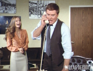 Dallas, J.R. Ewing, Kristin Shepard, Larry Hagman, Mary Crosby