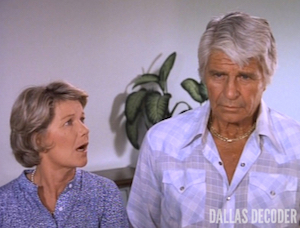 Barbara Bel Geddes, Dallas, Jim Davis, Jock Ewing, Miss Ellie Ewing, No More Mr. Nice Guy Part 1