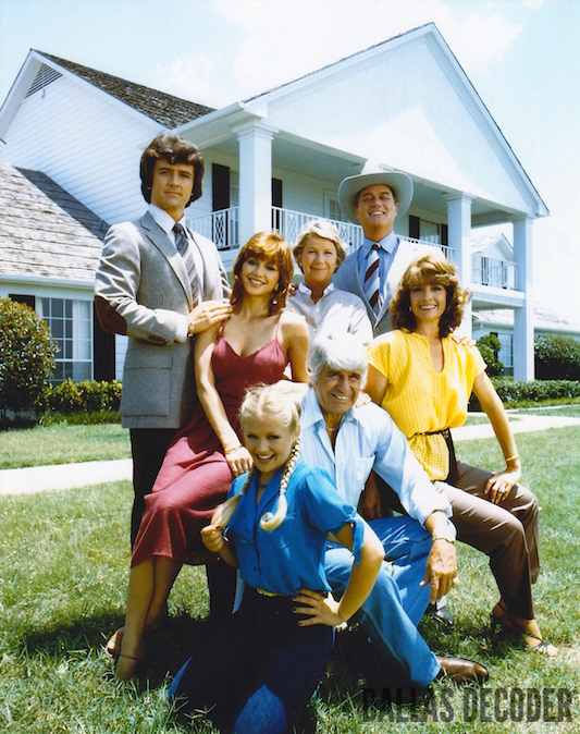 Barbara Bel Geddes, Bobby Ewing, Charlene Tilton, Dallas, Jim Davis, Jock Ewing, J.R. Ewing, Larry Hagman, Linda Gray, Lucy Ewing, Miss Ellie Ewing, Pam Ewing, Patrick Duffy, Sue Ellen Ewing, Victoria Principal