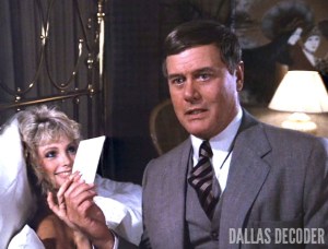 Dallas, J.R. Ewing, Larry Hagman, Serena, Stephanie Blackmore, Where There's a Will