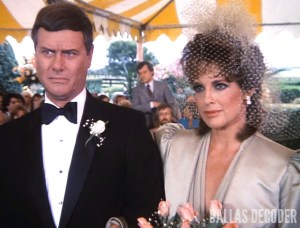 Dallas, Cliff Barnes, J.R. Ewing, Ken Kercheval, Larry Hagman, Linda Gray, Sue Ellen Ewing, Wedding