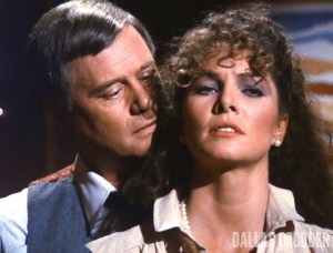 A Ewing is a Ewing, Dallas, Holly Harwood, J.R. Ewing, Larry Hagman, Lois Chiles