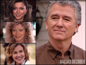 Ann Ewing, April Ewing, Bobby Ewing, Brenda Strong, Dallas, Pam Ewing, Patrick Duffy, Sheree J. Wilson, TNT, Victoria Principal
