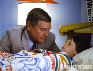 Dallas, John Ross Ewing, J.R. Ewing, Larry Hagman, Omri Katz, Quality of Mercy