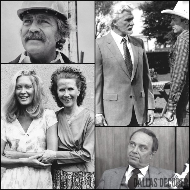 Ben Stivers, Dale Robertson, Dallas, Frank Crutcher, Franklin Horner, Joan Van Ark, Julie Harris, Knots Landing, Laurence Haddon, Lillimae Clements, Ray Krebbs, Steve Forrest, Steve Kanaly, Valene Ewing, Wes Parmalee