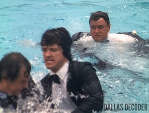 Bobby Ewing, Cliff Barnes, Dallas, J.R. Ewing, Ken Kercheval, Larry Hagman, Patrick Duffy