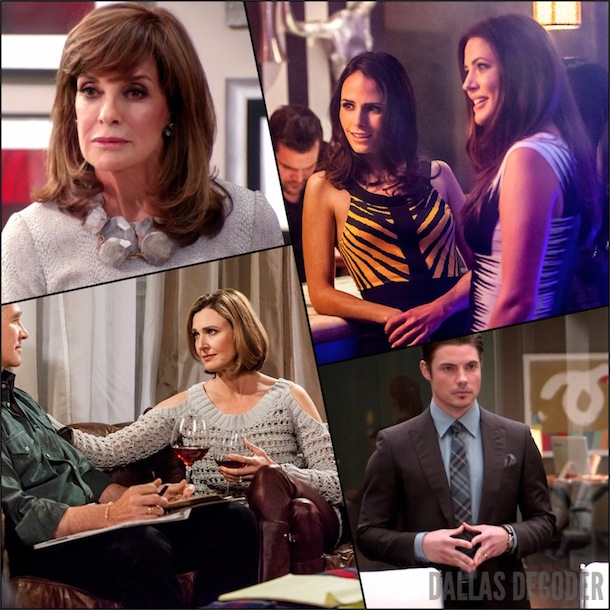 Ann Ewing, Bobby Ewing, Brenda Strong, Elena Ramos, Emma Bell, Emma Ryland, Jordana Brewster, John Ross Ewing, Josh Henderson, Julie Gonzalo, Like Father Like Son, Linda Gray, Pamela Rebecca Barnes Ewing, Patrick Duffy, Sue Ellen Ewing, TNT
