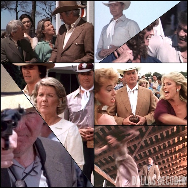 Barbara Bel Geddes, Bert Remsen, Bobby Ewing, Dallas, Dandy Dandridge, David Wayne, Digger Barnes, Fern Fitzgerald, Jamie Ewing, Jenilee Harrison, Jim Davis, Jock Ewing, J.R. Ewing, Larry Hagman, Linda Gray, Marilee Stone, Miss Ellie Ewing, Pam Ewing, Patrick Duffy, Sue Ellen Ewing, Victoria Principal