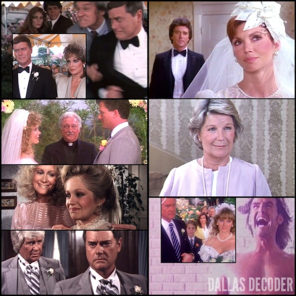 April Stevens Ewing, Barbara Bel Geddes, Bobby Ewing, Cally Harper Ewing, Cathy Podewell, Cliff Barnes, Dallas, J. Eddie Peck, Jim Davis, Joan Van Ark, Jock Ewing, John Ross Ewing, J.R. Ewing, Ken Kercheval, Larry Hagman, Linda Gray, Miss Ellie Ewing Farlow, Omri Katz, Pam Ewing, Patrick Duffy, Sheree J. Wilson, Sue Ellen Ewing, Tommy McKay, Valene Ewing, Victoria Principal
