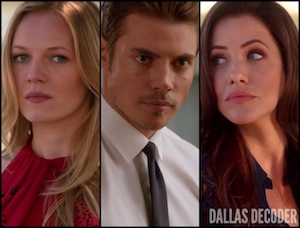 Dallas, Emma Bell, Emma Ryland, John Ross Ewing, Josh Henderson, Julie Gonzalo, Pamela Rebecca Barnes Ewing, TNT