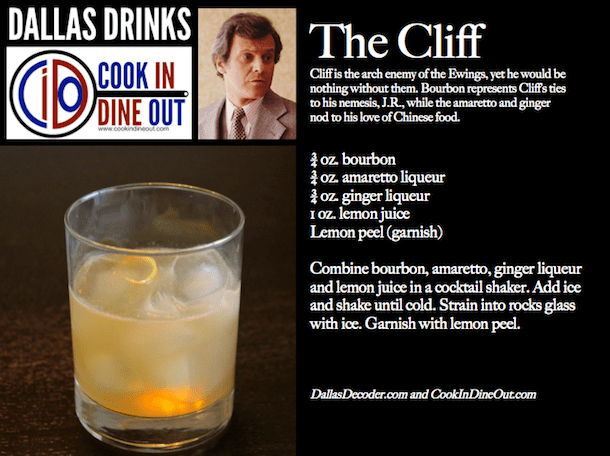 Cliff Barnes, Dallas, Dallas Drinks, Ken Kercheval