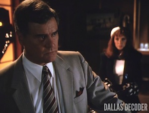 Dallas, Fools Rush In, J.R. Ewing, Katherine Wentworth, Larry Hagman, Morgan Brittany