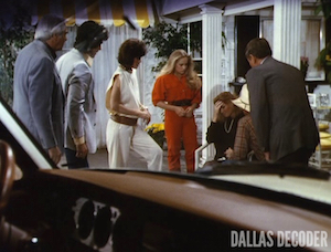 Bobby Ewing, Charlene Tilton, Clayton Farlow, Dallas, Donna Culver Krebbs, Hush Hush Sweet Jessie, J.R. Ewing, Larry Hagman, Linda Gray, Lucy Ewing, Patrick Duffy, Ray Krebbs, Steve Kanaly
