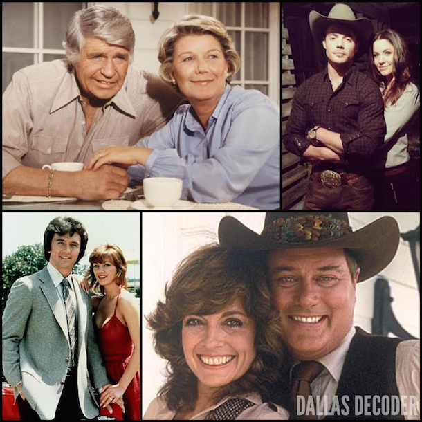 Barbara Bel Geddes, Bobby Ewing, Dallas, Jock Ewing, Jim Davis, John Ross Ewing, Josh Henderson, J.R. Ewing, Linda Gray, Pam Ewing, Sue Ellen Ewing, Victoria Principal