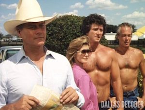 Bobby Ewing, Dallas, Family, Jenna Wade, J.R. Ewing, Larry Hagman, Patrick Duffy, Priscilla Beaulieu Presley, Ray Krebbs, Steve Kanaly