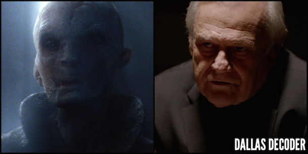 Andy Serkis, Cliff Barnes, Dallas, Snoke, Star Wars