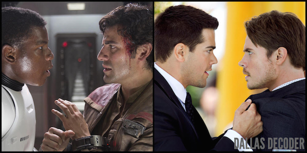 Christopher Ewing, Dallas, Finn, John Boyega, John Ross Ewing, Josh Henderson, Oscar Isaac, Poe Dameron, Star Wars,