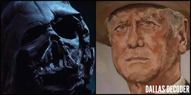 Dallas, Darth Vader, David Prowse, James Earl Jones, J.R. Ewing, Larry Hagman, Star Wars