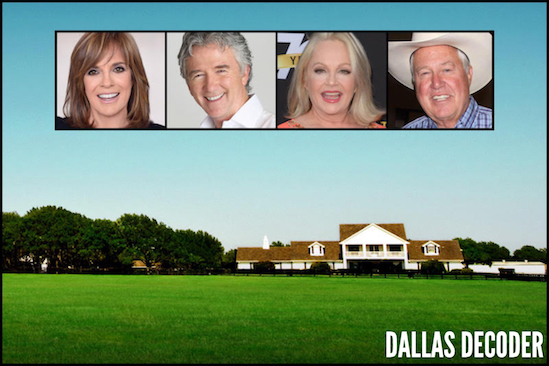 Charlene Tilton, Linda Gray, Patrick Duffy, Steve Kanaly