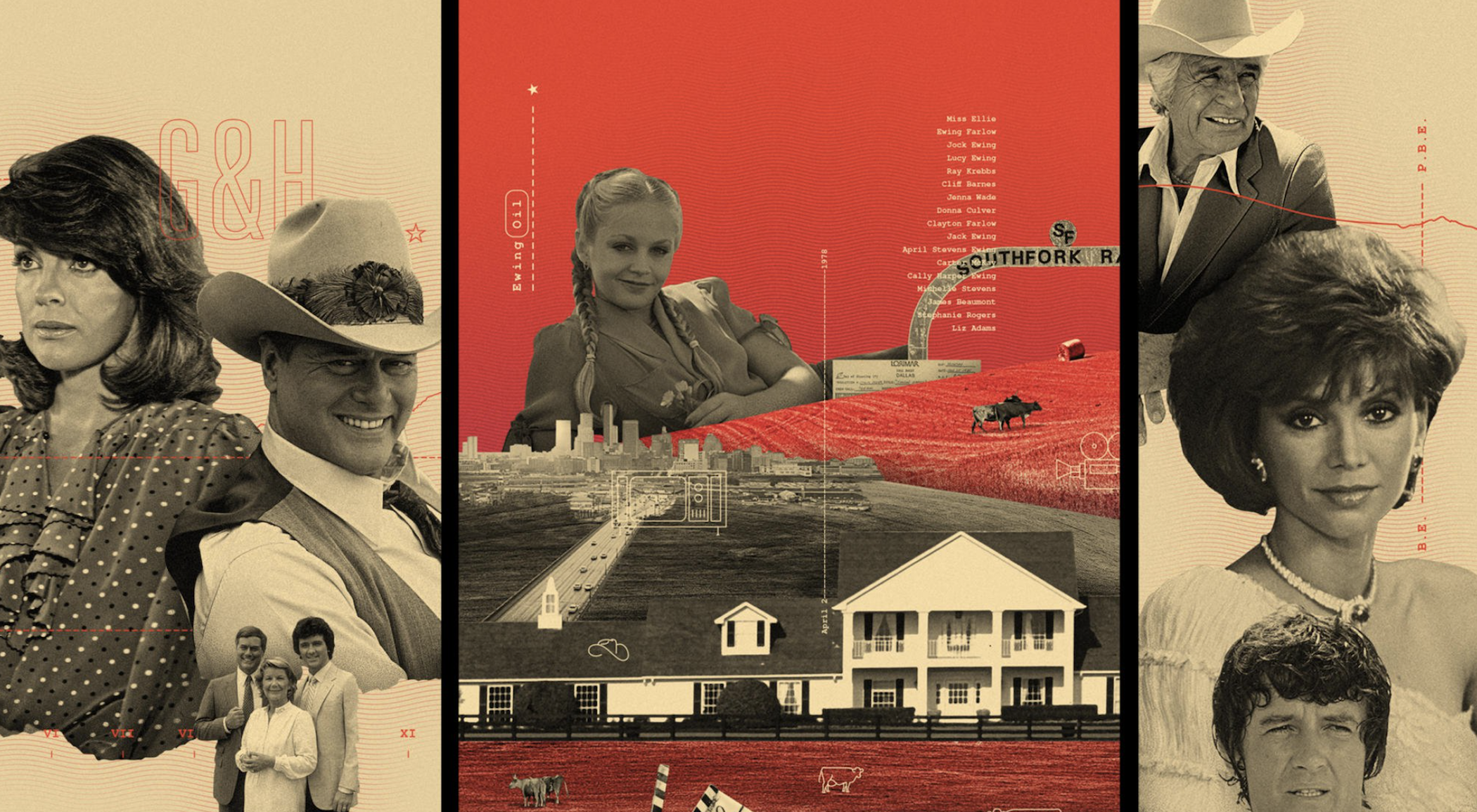 Barbara Bel Geddes, Charlene Tilton, Dallas, Jim Davis, Larry Hagman, Linda Gray, Patrick Duffy, Texas Monthly